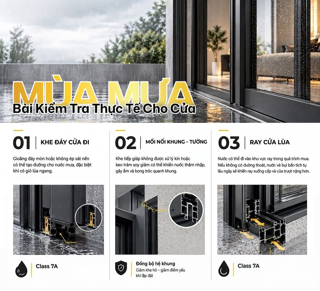 Mùa Mưa – Bài Kiểm Tra Thực Tế Cho Cửa Nhôm